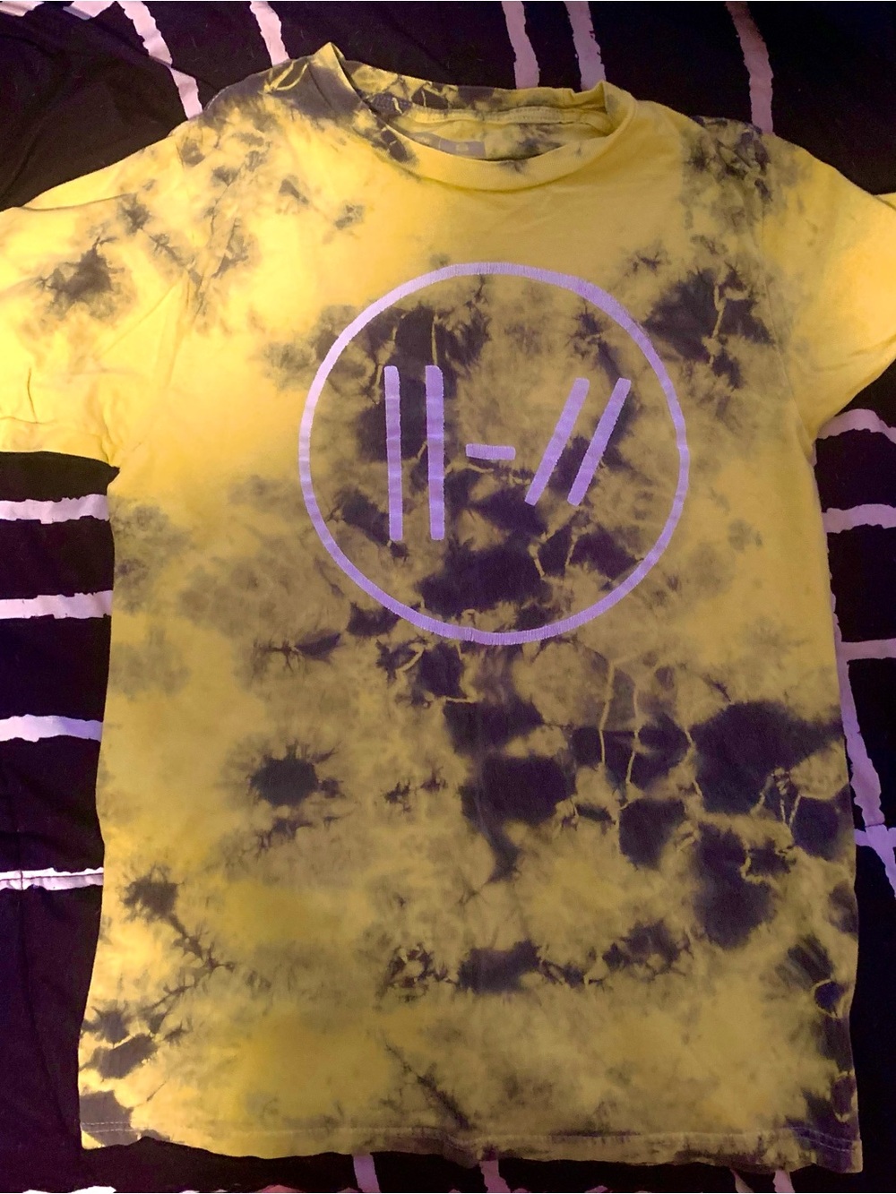 Twenty One Pilots Tie-Dye Yellow & Black Shirt